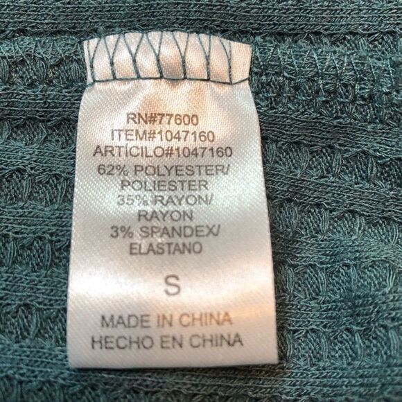 CHASER WAFFLE KNIT THERMAL LONG SLEEVE TOP - Picture 9 of 10